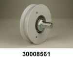Rolka jezdna 1-rowkowa ze sworzniem (biała) 3008561. Meiller