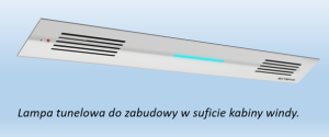 UV-C for Lifts, Lampa przepływowa UV-C do dezynfekcji kabin wind.